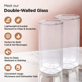 UMAI Borosilicate Mug Set - Elegant Dining Accessory